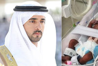 Dubajský princ zaplatil miliony za porod čtyřčat cizinců. Otec dal jeho jméno chlapci