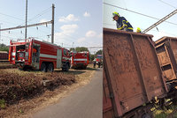 Na Litoměřicku vzplály vagóny: Kvůli požáru byl přerušen provoz na trati