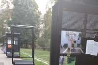 Nebetyčný vandalismus: Kdosi se „vybil“ na venkovní výstavě o Miladě Horákové na Kampě