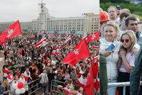 „Odejdi!“ Bělorusové vyšli znovu do ulic.  Lukašenka zachytili v neprůstřelné vestě se zbraní
