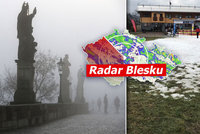 Do Česka se přihnal vydatný déšť, přijde i první sníh. Platí výstraha, sledujte radar Blesku
