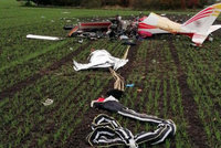 Nedaleko Olšan u Prostějova spadlo letadlo: Pilot (†53) nehodu nepřežil