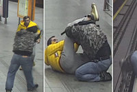 Šílené video! Muži se prali v metru na Opatově, jeden druhého strčil pod vlak a utekl! Nyní se kaje