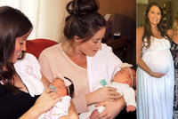 Sestry-dvojčata porodily dvě holčičky hodinu a půl po sobě: Na sál šly v den svých narozenin