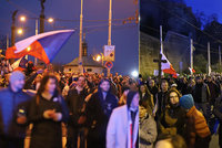 V Praze se opět demonstruje proti vládě. Lidé se sešli převážně bez roušek