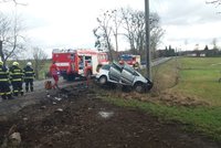 Fatální sváteční nehoda u Lupenice: Řidič (†76) zemřel po nárazu do betonového sloupku