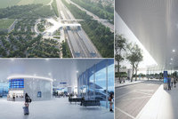 První terminál vysokorychlostní železnice vyroste u Nehvizd. Vítězný návrh vypadá futuristicky