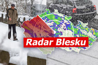 Na Česko se sype sníh, přijde i déšť a víkendový teplotní šok. Sledujte radar Blesku