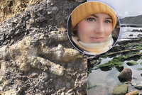 Archeoložka Marie náhodou našla obrovskou dinosauří stopu: Šlápota je stará asi 170 milionů let