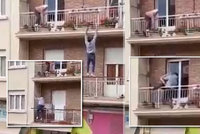 Muž (24) zachránil babču (80) visící z balkónu: Vyšplhal za ní po zábradlí!