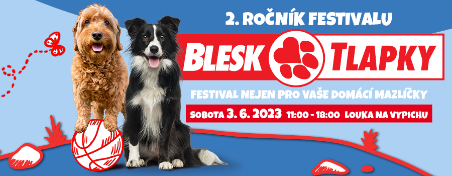 BLESK TLAPKY - 2. ročník festivalu. Praha 3. 6. 2023 | 11:00 - 18: 00 | Louka na Vypichu 