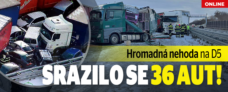 Hromadná nehoda na D5: Srazilo se 36 aut!