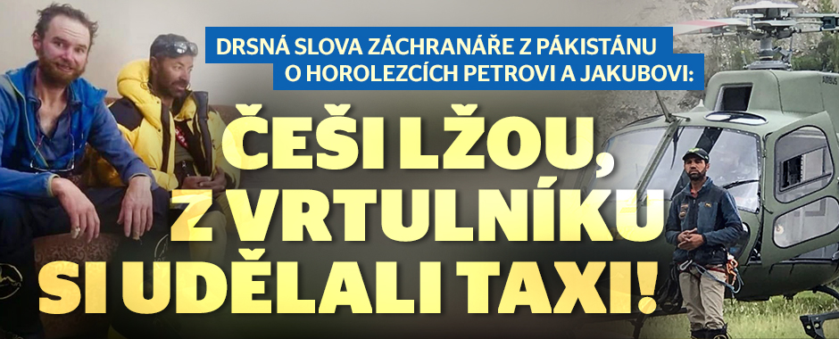 Pákistánský záchranář: Češi si z vrtulníku udělali taxi!