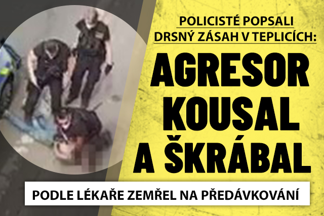 Policie o drsném zákroku v Teplicích: Agresor se předávkoval